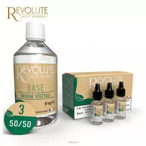 Pack Base DIY Végétale 50/50 Revolute 200ml - 3 mg