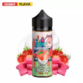 Horny 100ml Bubblegum Sour Strawberry Horny Flava