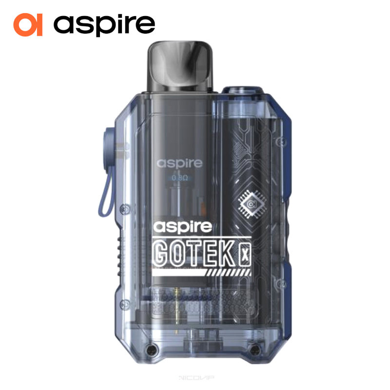 Kit Pod Gotek X 650mAh Aspire - Translucent Royal Blue