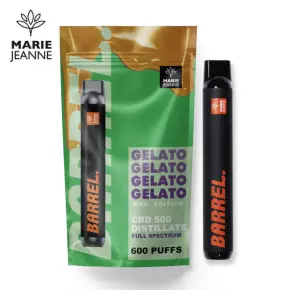 Puff Jetable CBD Barrel Gelato Marie Jeanne