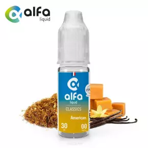 E-liquide American Alfaliquid 10ml - Sans nicotine