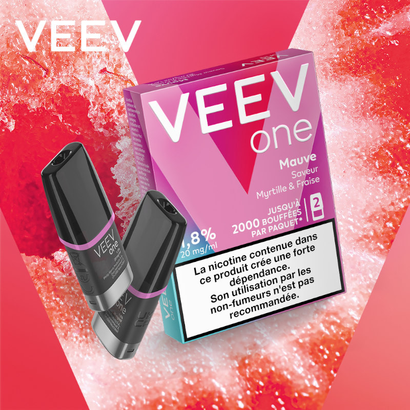 Pack 2 Pods Mauve Myrtille et Fraise Veev One