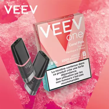 Pack 2 Pods Coral Pink Pastèque et Melon Veev One