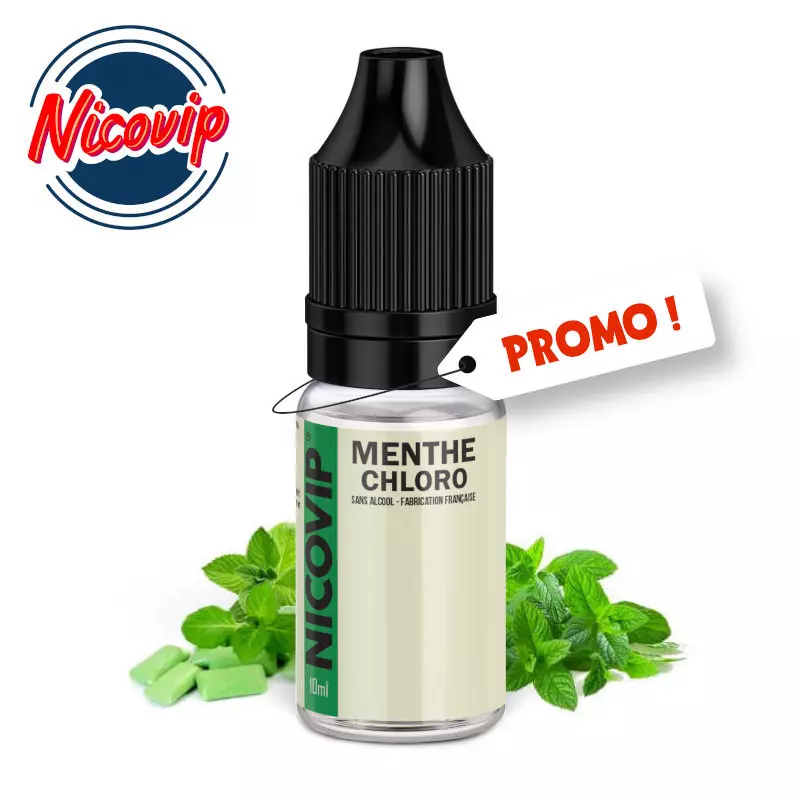 Promo e-liquide Menthe Chlorophyle Nicovip 10ml - Sans nicotine