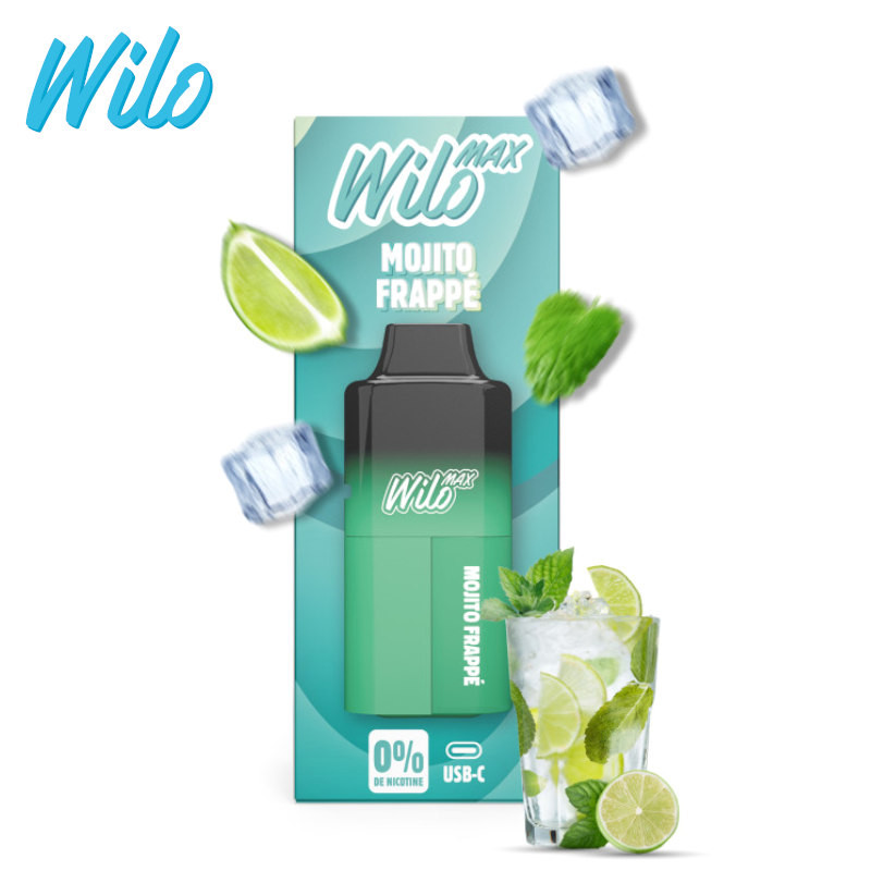 1 Batterie + Pod + Fiole Mojito Frappé Goyave Wilo Max 12ml