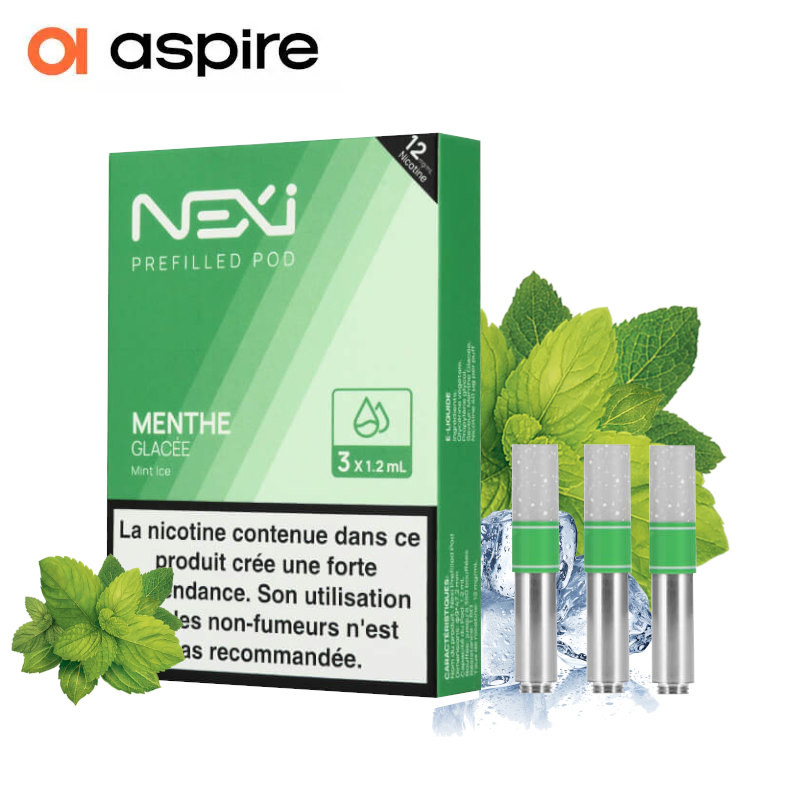 3 Cartouches Nexi One Menthe Glacée 1,2ml Aspire