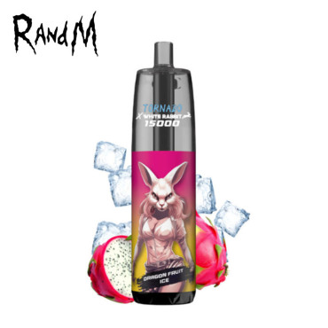 Kit Puff Tornado 15000 Dragon Fruit Ice White Rabbit Randm