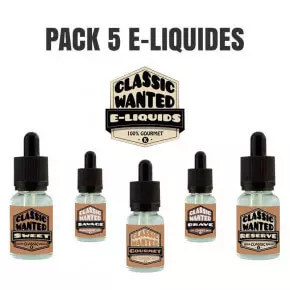 Pack 5 E-liquides Classic Wanted 10ml