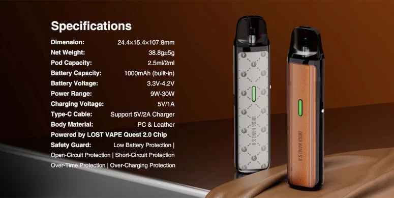 Kit Ursa Nano 2 Lost Vape fiche technique