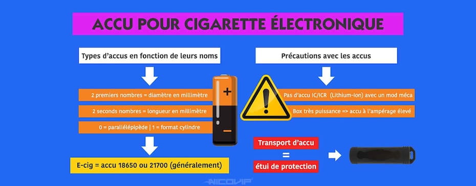 Accus pour mod, accus pour cigarette électronique, accus pour e-cigarette